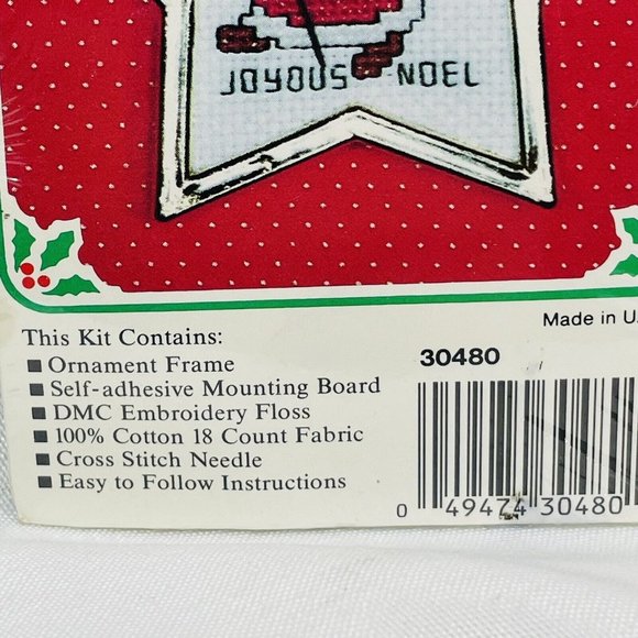 1 Small Christmas Ornaments With Frame New Berlin Cross Stitch Kits Vintage - Picture 3 of 10